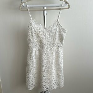 White Floral Dress Bridal Bachelorette Bride Summer Dress NWT